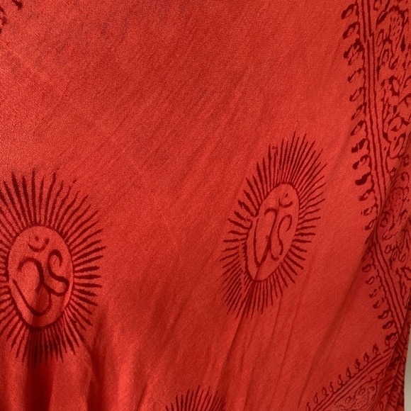 LEOPARDS and Roses orange boho lightweight dress - Picture 14 of 16